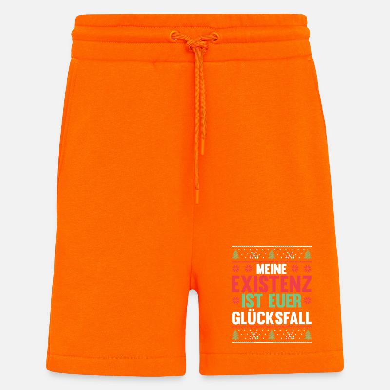 Noël du Père Noël - Short bio décontracté fabriqué en UE - SUNSET ORANGE