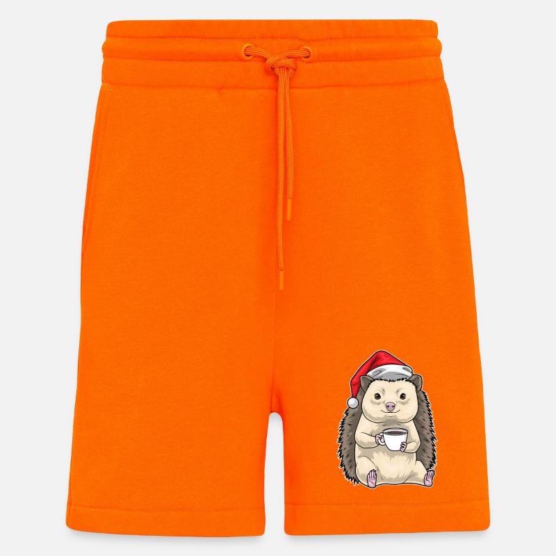 Igel Weihnachten Kaffee - Shorts - made by SPREAD - SUNSET ORANGE