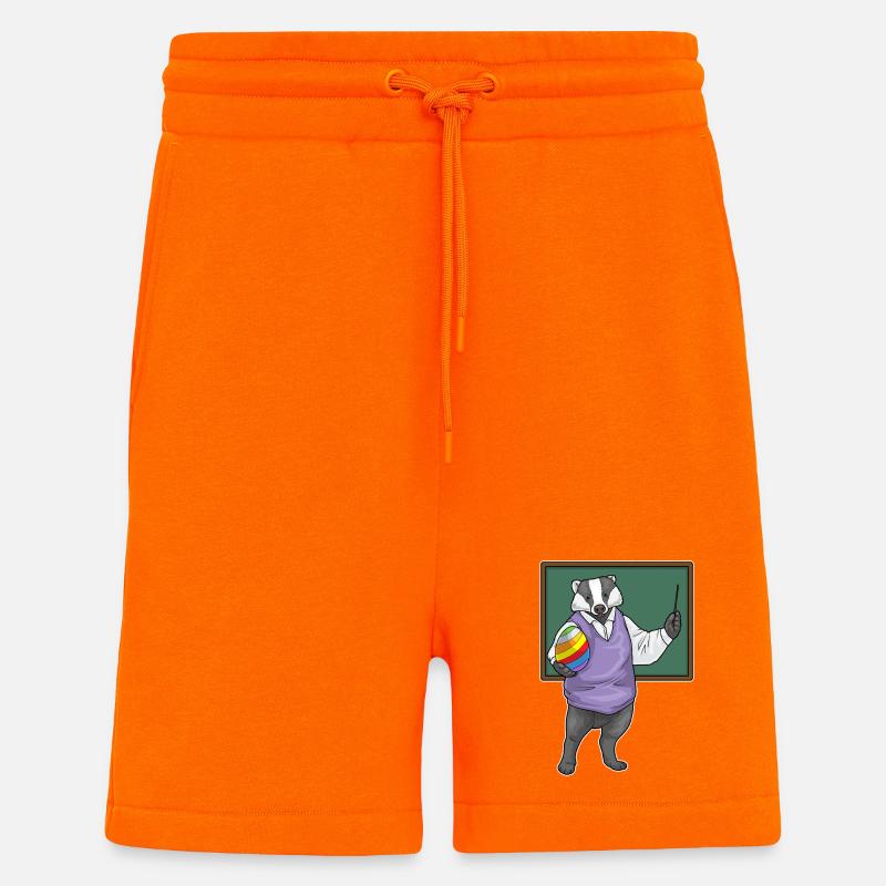 Badger Enseignant de Pâques - Short bio décontracté fabriqué en UE - SUNSET ORANGE