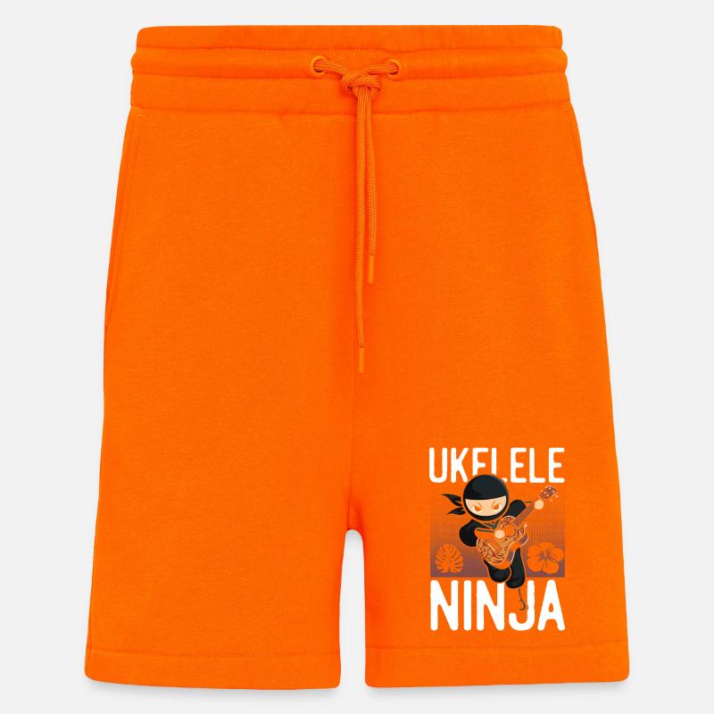 Hawaiian Ukulele Uke Ninja Ukulele - Shorts - made by SPREAD - SUNSET ORANGE