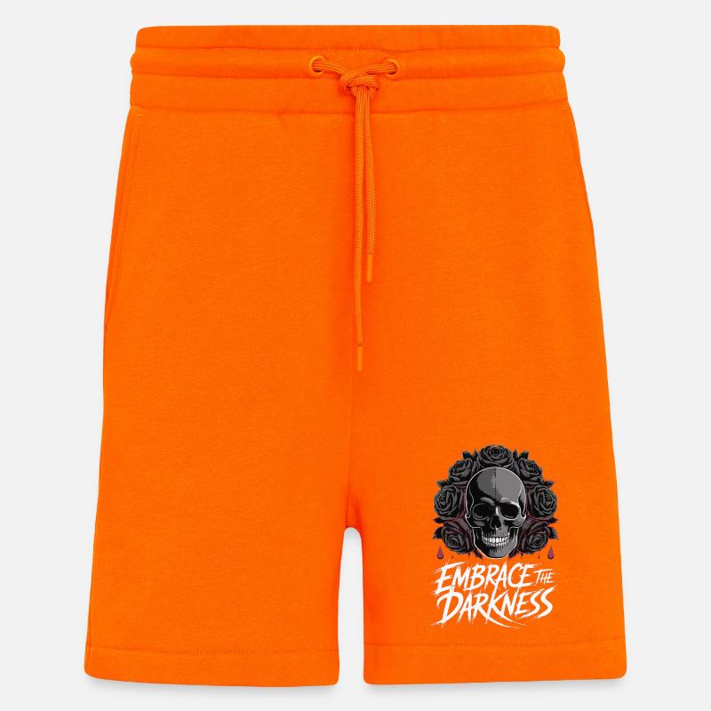 Umarme die Dunkelheit Schädelrosen - Shorts - made by SPREAD - SUNSET ORANGE
