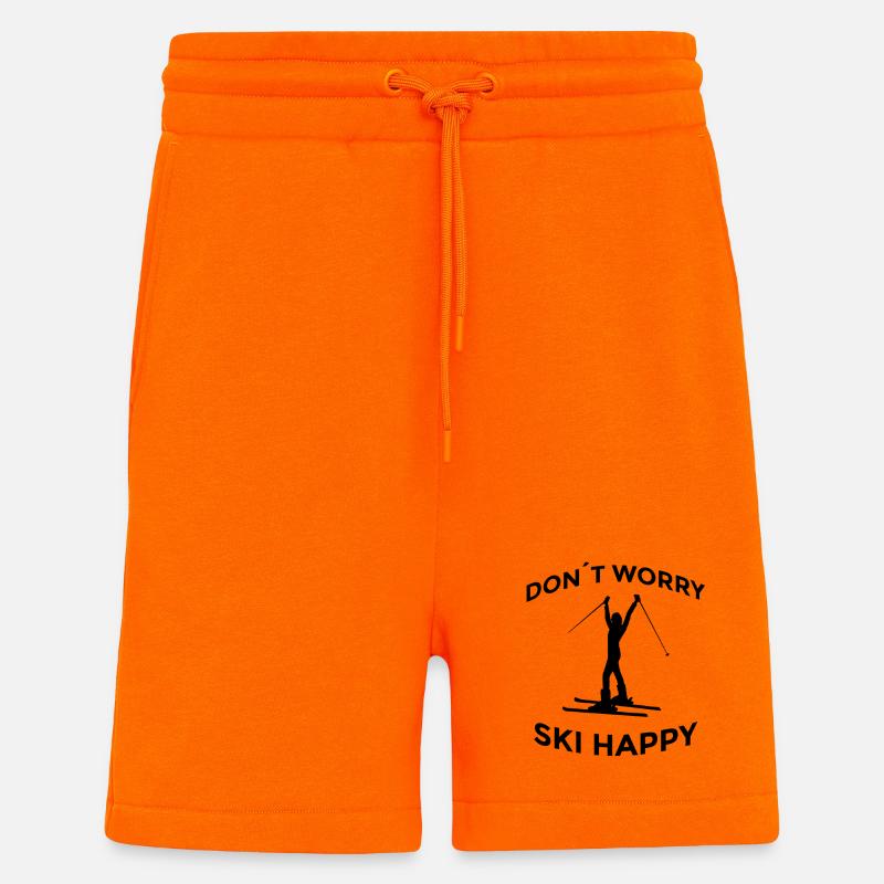 Don’t Worry Ski Happy Skispruch - Shorts - made by SPREAD - SUNSET ORANGE