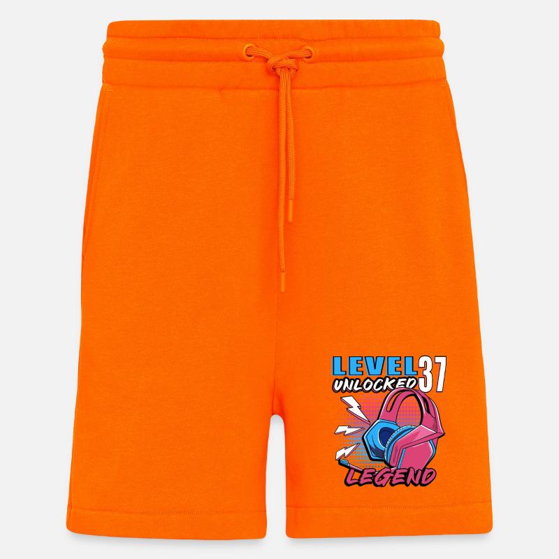 Level 37 Legend Neon Kopfhörer - Shorts - made by SPREAD - SUNSET ORANGE