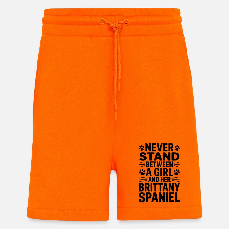 Brittany Spaniel Spruch Brittany Spaniel Geschenk  - Shorts - made by SPREAD - SUNSET ORANGE
