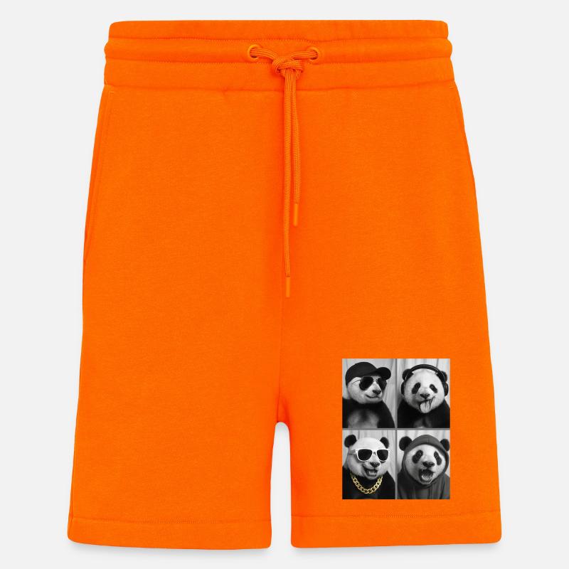 Panda - Short bio décontracté fabriqué en UE - SUNSET ORANGE