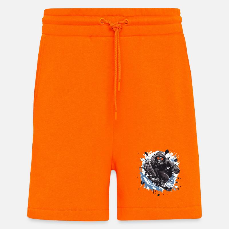 Gorilla Snowboard - Short bio décontracté fabriqué en UE - SUNSET ORANGE
