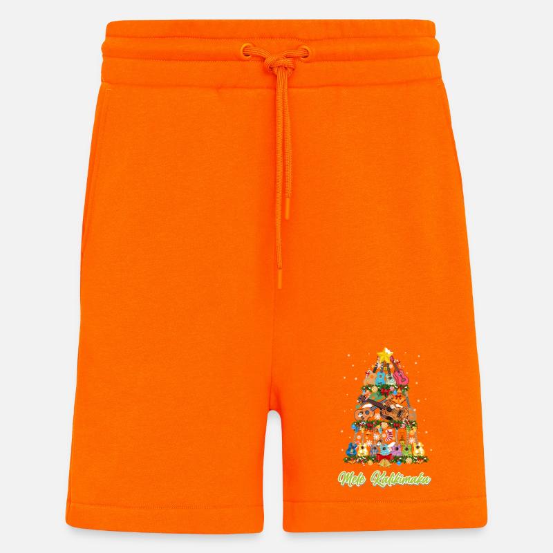Hawaiian Ukulele Uke Christmas - Shorts - made by SPREAD - SUNSET ORANGE