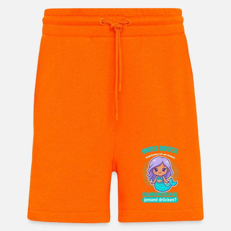 Sirène sous pression - Short bio décontracté fabriqué en UE - SUNSET ORANGE