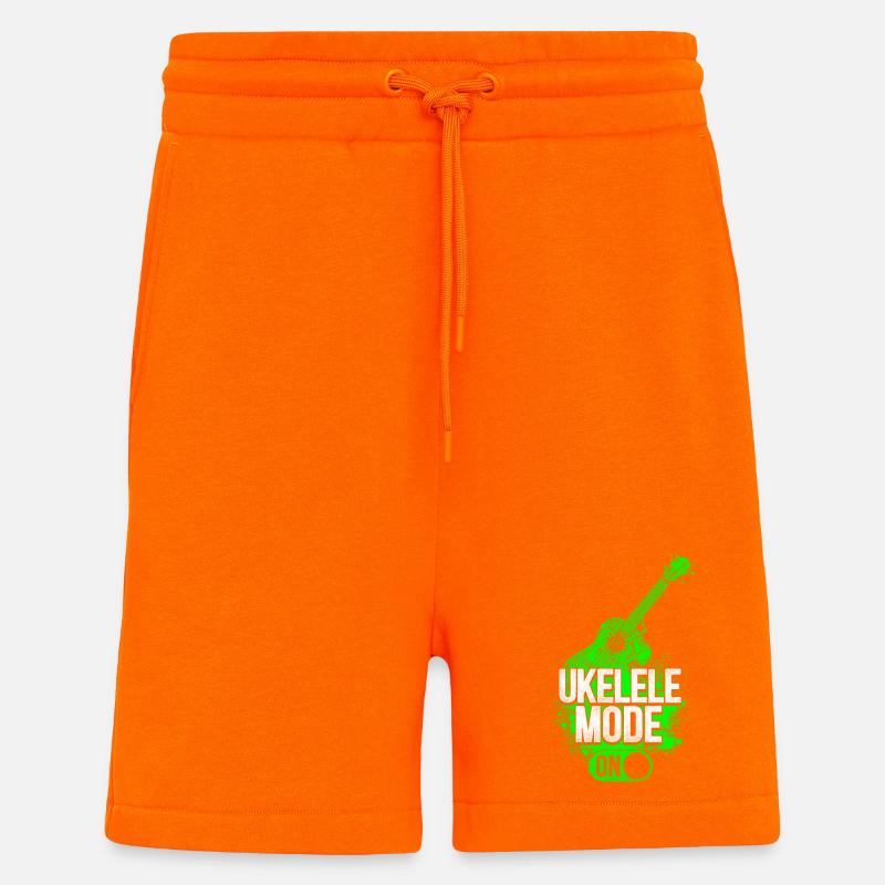 Mode du ukulélé hawaïen ukélé - Short bio décontracté fabriqué en UE - SUNSET ORANGE