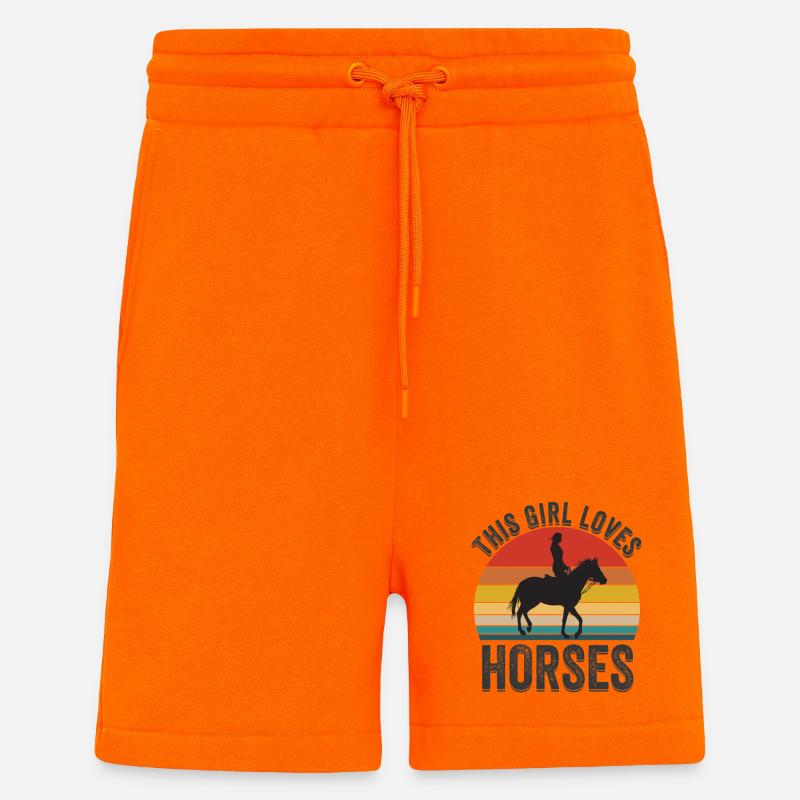 Dieses Mädchen liebt Pferde - Shorts - made by SPREAD - SUNSET ORANGE