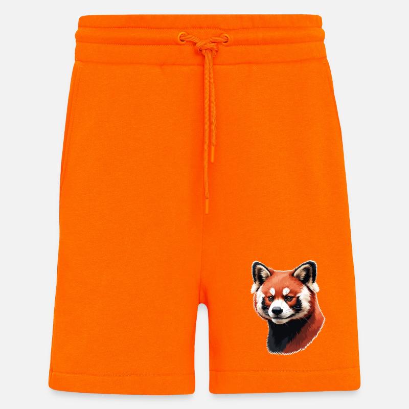 Roter Panda Kopf – Digitale Malerei - Shorts - made by SPREAD - SUNSET ORANGE