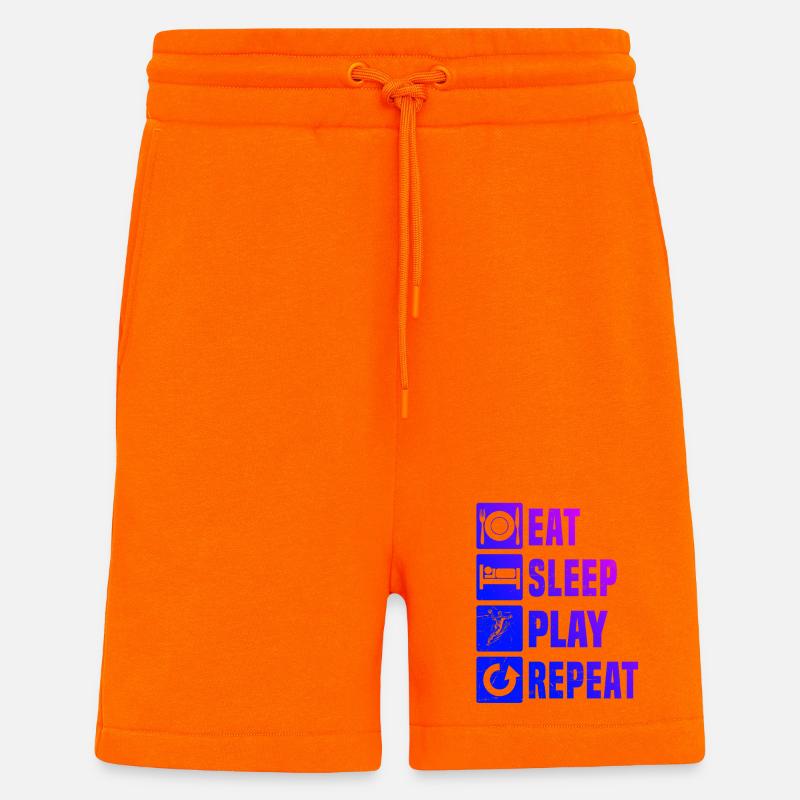 Œuvres modernes de handball pour hommes - Short bio décontracté fabriqué en UE - SUNSET ORANGE