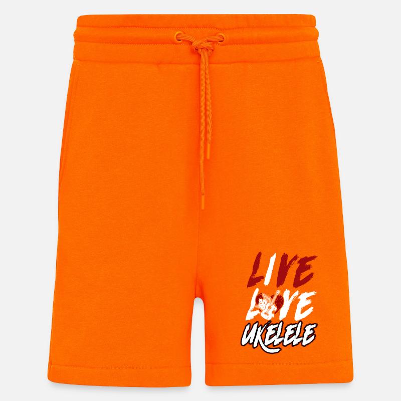 Ukulélé hawaïen Ukulélé Live Love - Short bio décontracté fabriqué en UE - SUNSET ORANGE