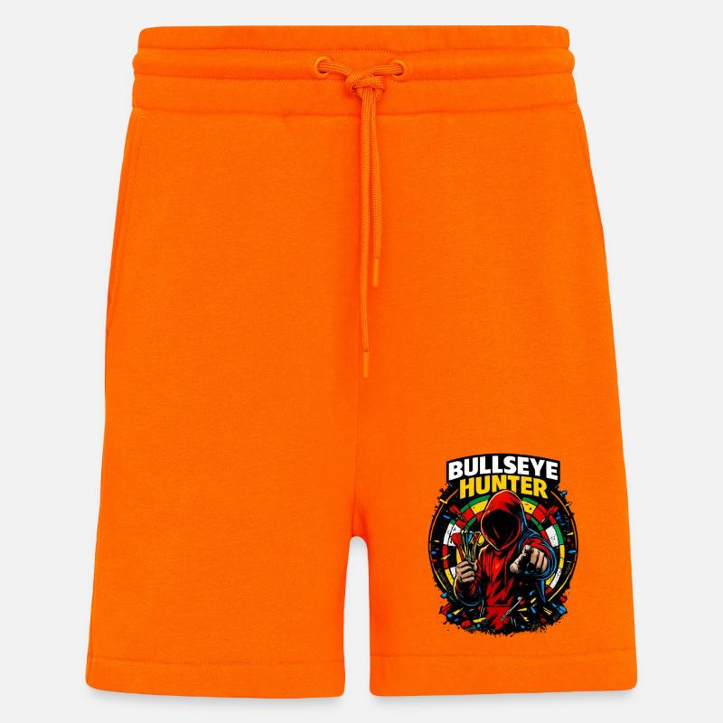Chasseur de cible à fléchettes - Short bio décontracté fabriqué en UE - SUNSET ORANGE