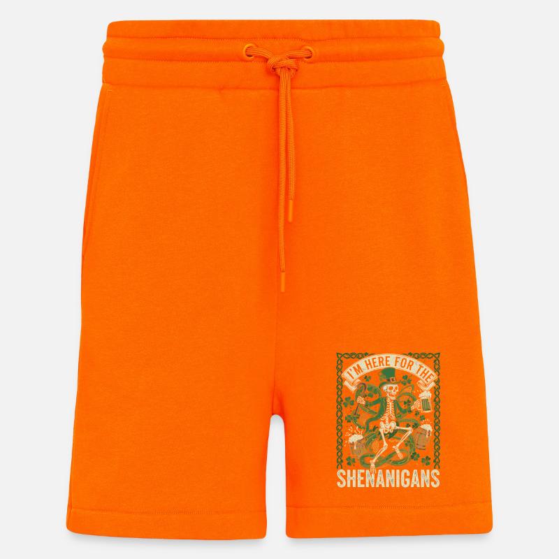 Skelett Leprechaun Shenanigans - Shorts - made by SPREAD - SUNSET ORANGE