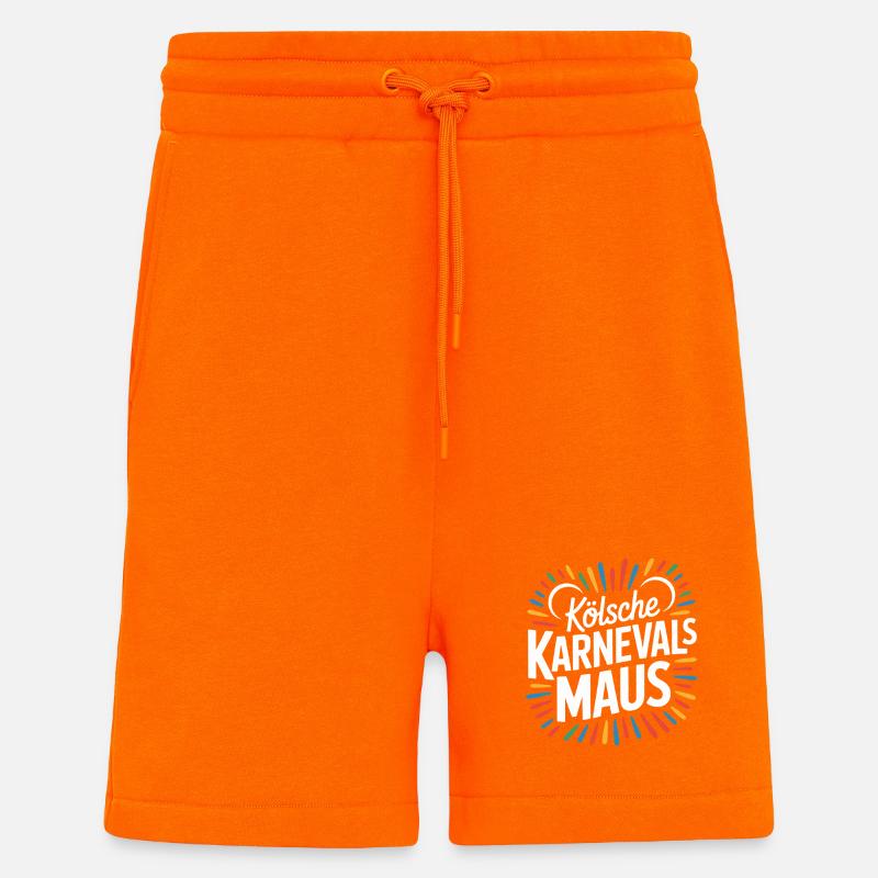Kölsche Karnevalsmaus Karneval Köln Kölner Maus - Shorts - made by SPREAD - SUNSET ORANGE