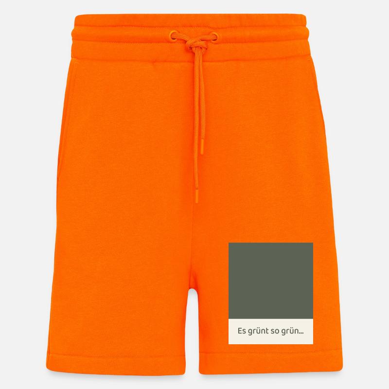 C’est tellement vert – Affiche Modern Fields - Short bio décontracté fabriqué en UE - SUNSET ORANGE