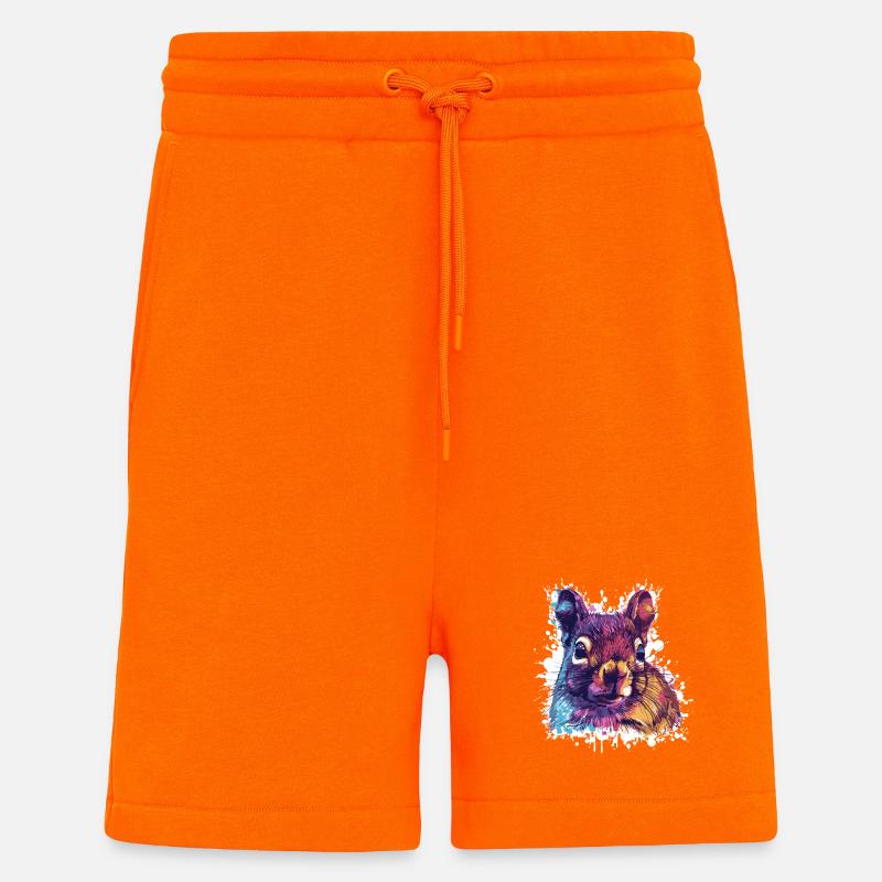 Farbkontrast Eichhörnchen PopArt - Shorts - made by SPREAD - SUNSET ORANGE