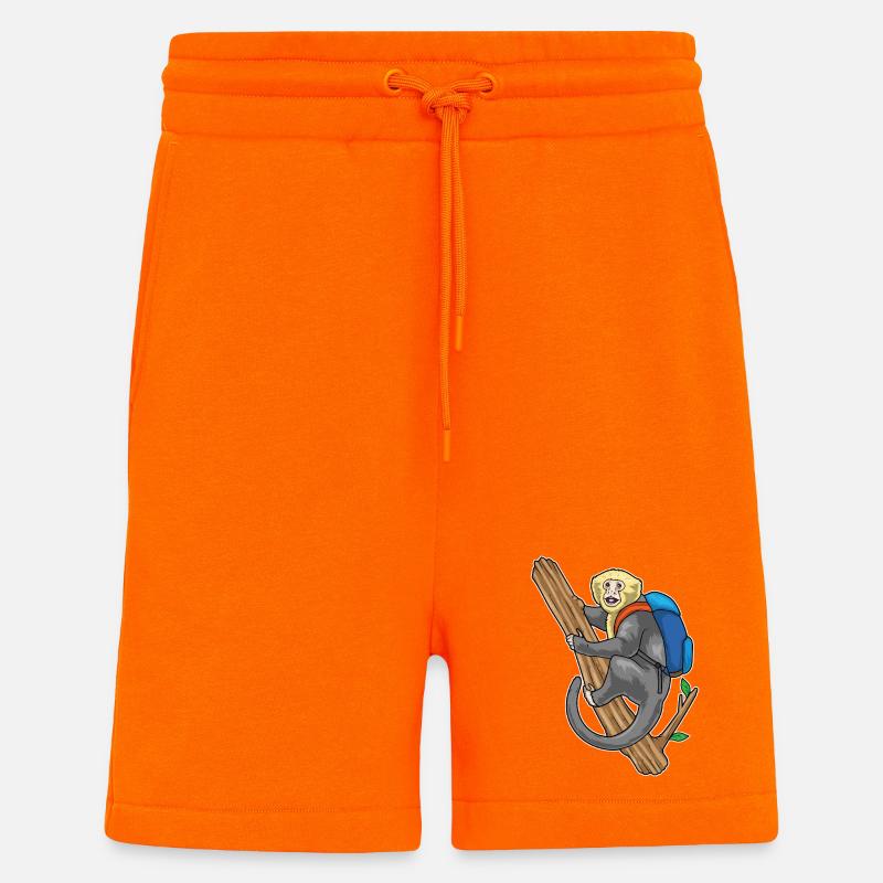 Monkey Student Backpack School - Shorts - made by SPREAD - SUNSET ORANGE