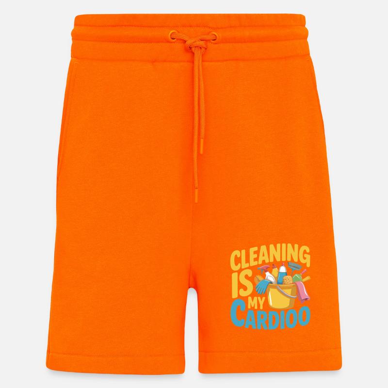 Putzcardio Reinigungstraining - Shorts - made by SPREAD - SUNSET ORANGE