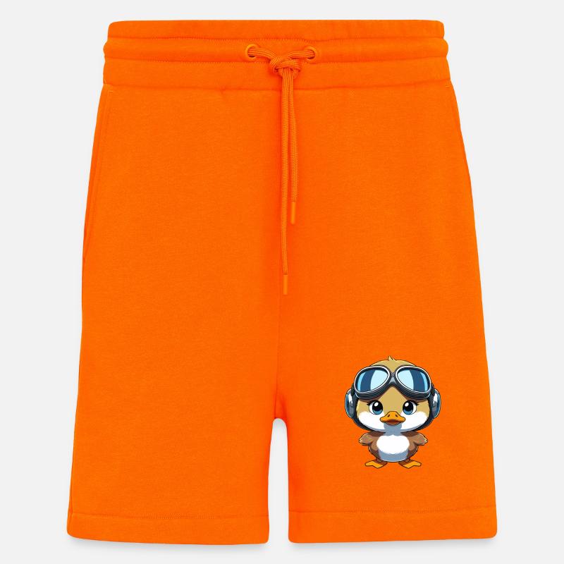 Quakender Pilot mit Fliegerbrille - Shorts - made by SPREAD - SUNSET ORANGE