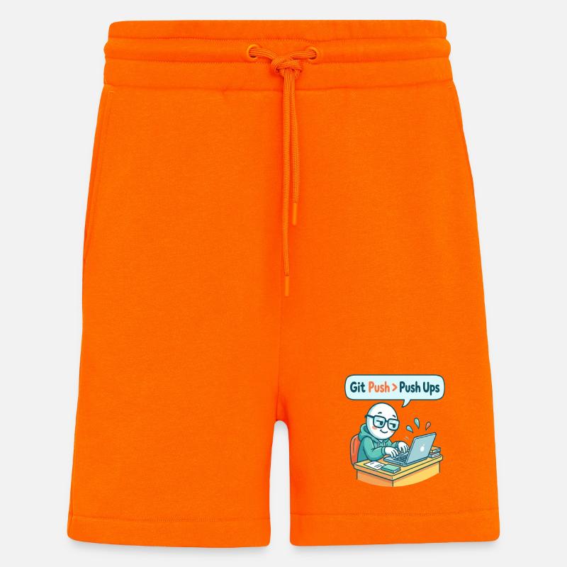 Git Push > Push Ups - Shorts - made by SPREAD - SUNSET ORANGE
