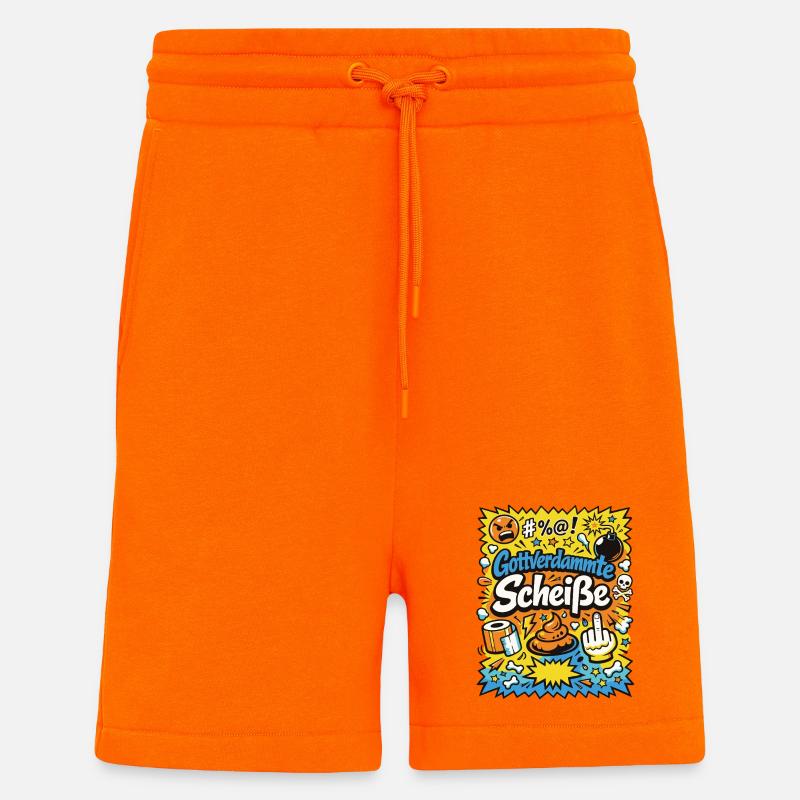 Gottverdammte Scheiße! Comic-Explosion - Shorts - made by SPREAD - SUNSET ORANGE