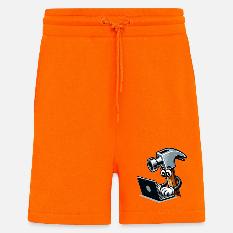 HammerCode: Werkzeug trifft Bits - Shorts - made by SPREAD - SUNSET ORANGE