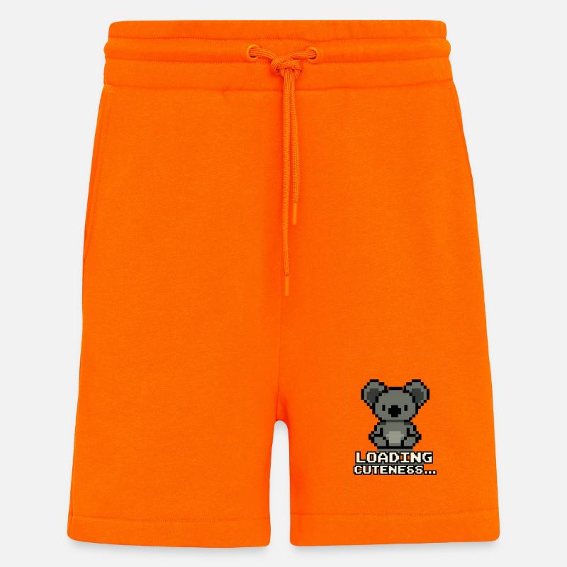 Pixel Koala Loading Cuteness - Shorts - made by SPREAD - SUNSET ORANGE