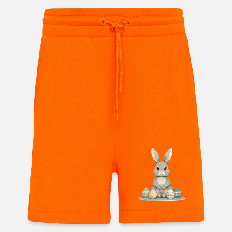 Pastel Bunny Easter Eggs - Shorts - made by SPREAD - SUNSET ORANGE
