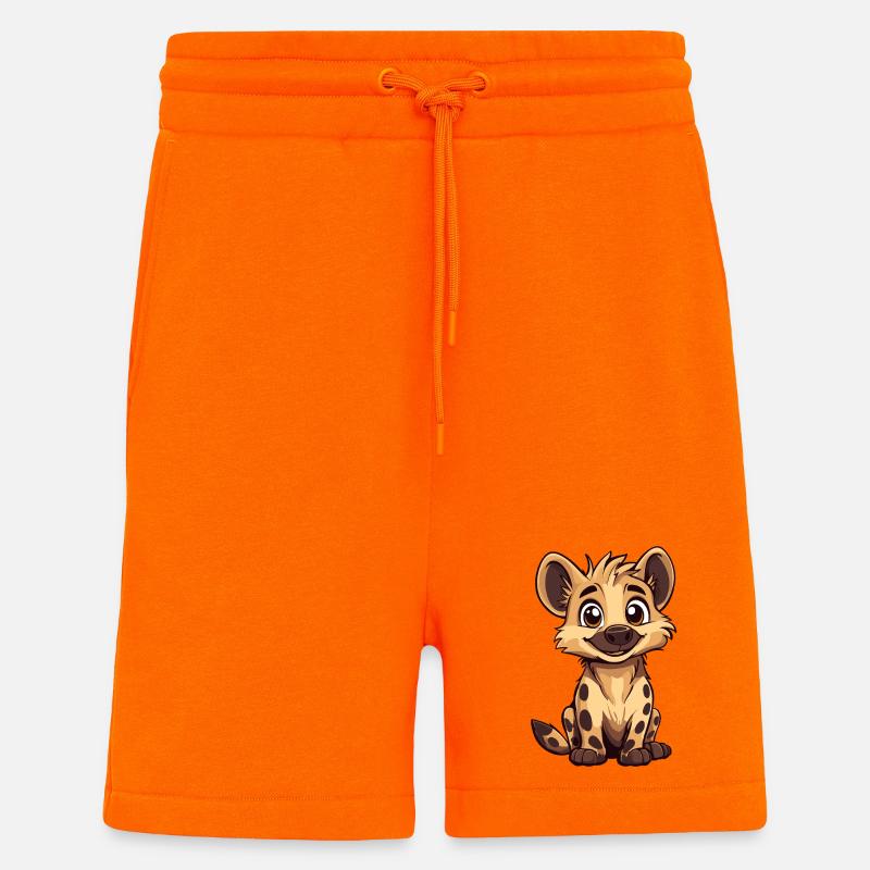 Süße Hyänenfigur im Cartoon-Stil - Shorts - made by SPREAD - SUNSET ORANGE