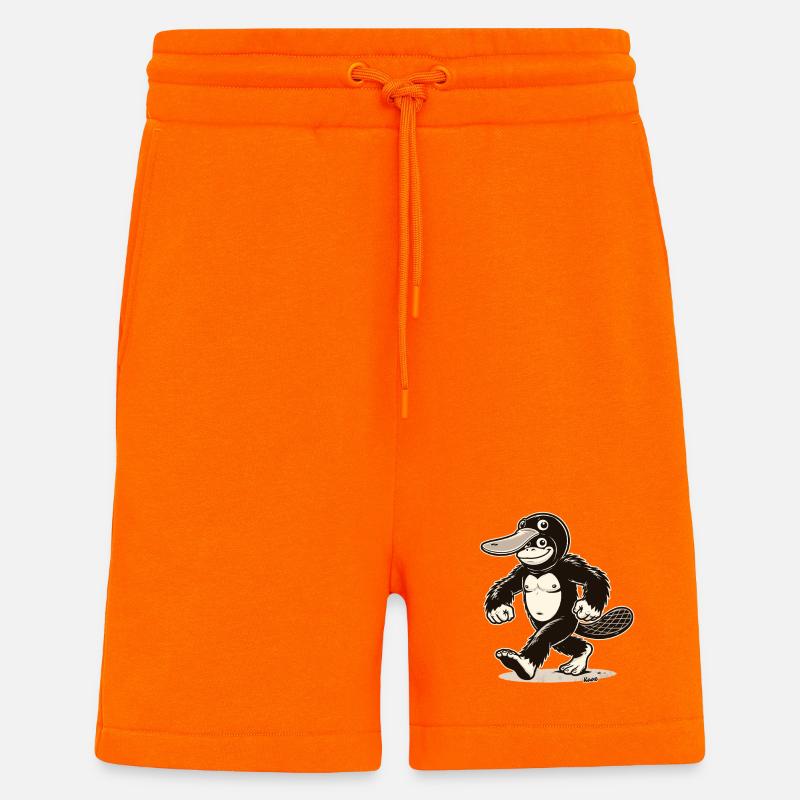 AFFE IM SCHNABELTIER KOSTÜM - Shorts - made by SPREAD - SUNSET ORANGE