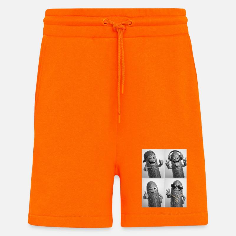 Cornichon - Short bio décontracté fabriqué en UE - SUNSET ORANGE