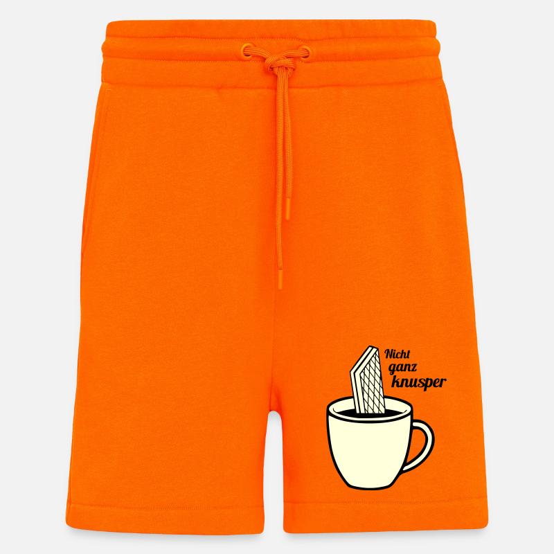 Pas tout à fait croquant - Short bio décontracté fabriqué en UE - SUNSET ORANGE