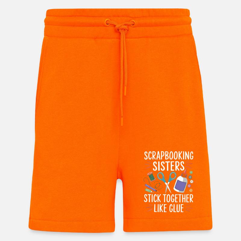 Scrapbooking Sisters: Glue Like Glue - Shorts - made by SPREAD - SUNSET ORANGE