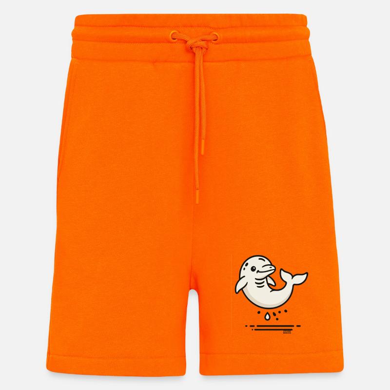 Niedlicher Delfin im Comic Stil - Shorts - made by SPREAD - SUNSET ORANGE