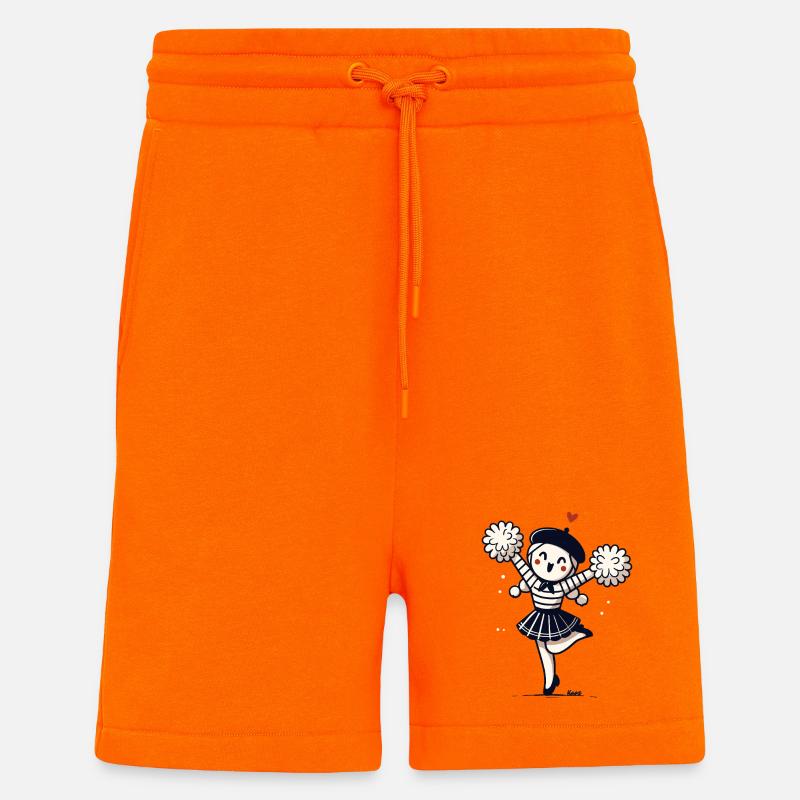 Niedliches Mädchen mit Pompons Pantomime - Shorts - made by SPREAD - SUNSET ORANGE