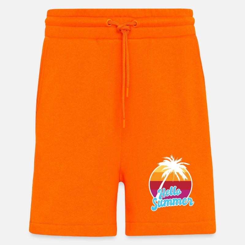 Hello Summer Retro Sunset Palm Art - Shorts - made by SPREAD - SUNSET ORANGE
