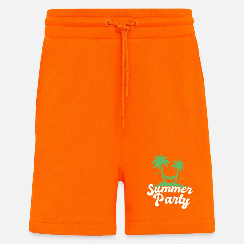 Summer Party Palm Tree Design - Shorts - made by SPREAD - SUNSET ORANGE