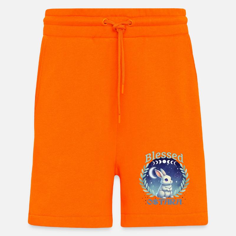 Ostara Happy Easter Pagan Spring Equinox - Shorts - made by SPREAD - SUNSET ORANGE