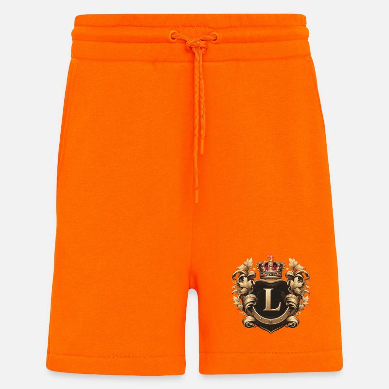 L Buchstabe Name Krone - Shorts - made by SPREAD - SUNSET ORANGE