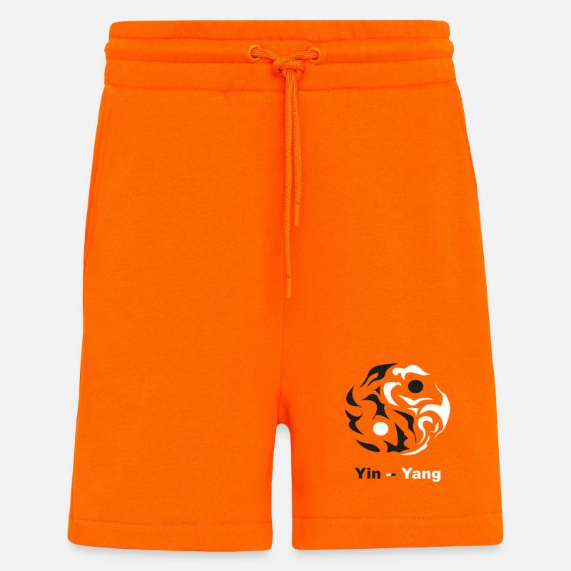 YinYang Silhouette: Kontrastkunst - Shorts - made by SPREAD - SUNSET ORANGE