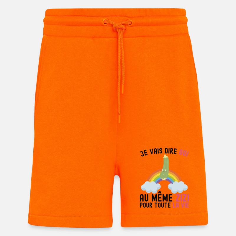 Future Mariée EVJF Le Même Zizi Pour Toute La Vie - Short bio décontracté fabriqué en UE - SUNSET ORANGE