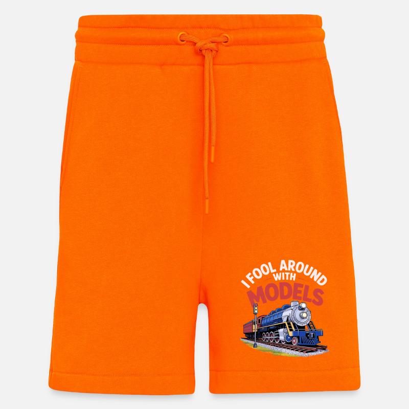 Je m’amuse avec des modèles - Short bio décontracté fabriqué en UE - SUNSET ORANGE