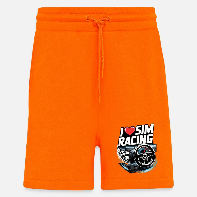 Ich liebe Sim Racing - Shorts - made by SPREAD - SUNSET ORANGE