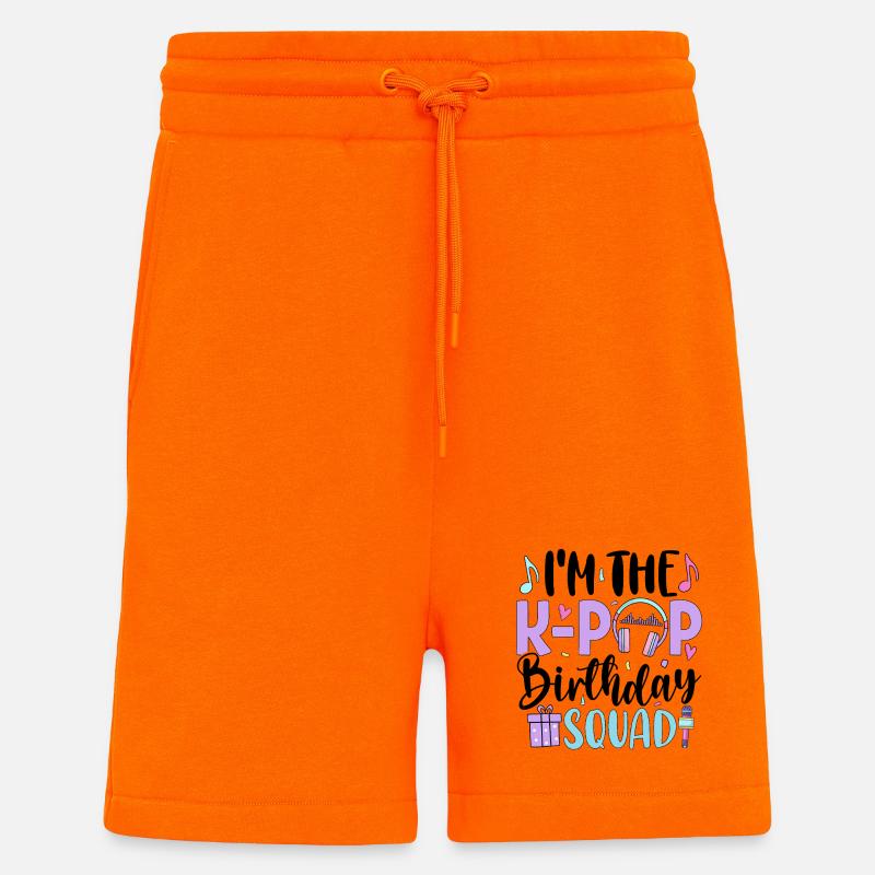 I'm The K Pop Birthday Squad - Shorts - made by SPREAD - SUNSET ORANGE