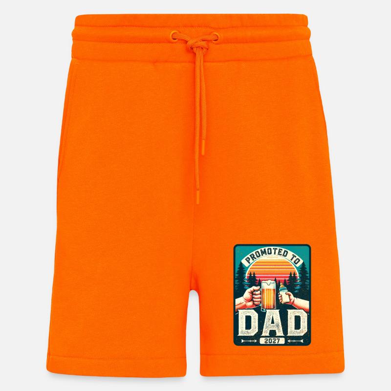 Werdender Papa loading Zukünftiger Vater 2027 - Shorts - made by SPREAD - SUNSET ORANGE