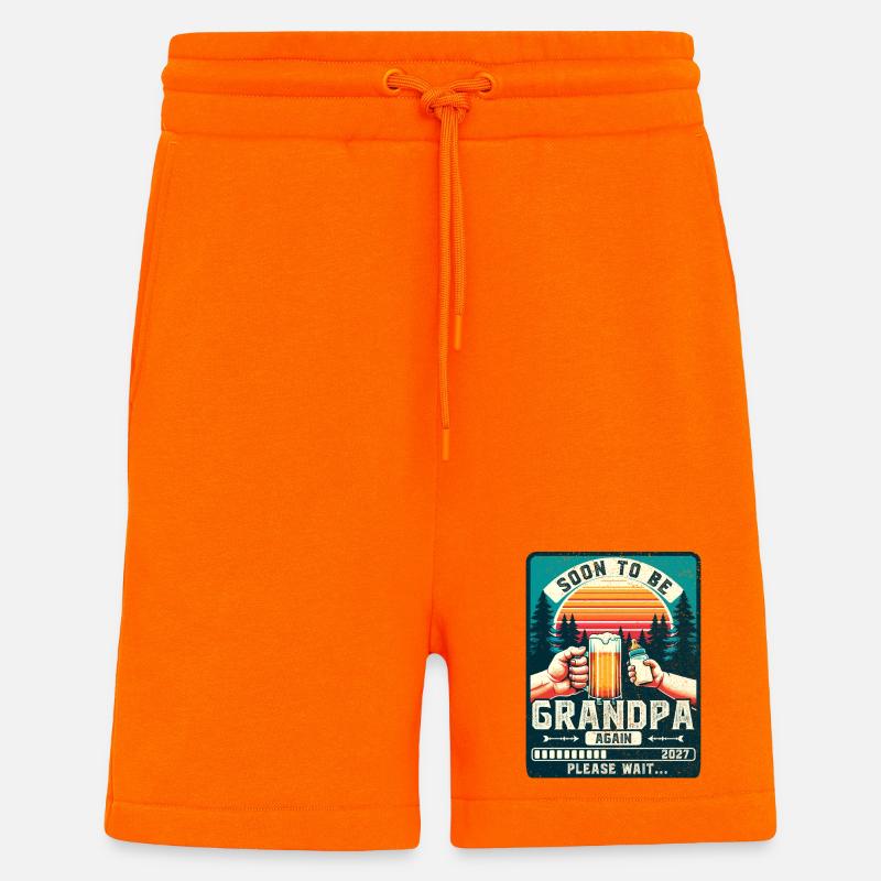 Werdender Opa loading zukünftiger Großvater 2027 - Shorts - made by SPREAD - SUNSET ORANGE
