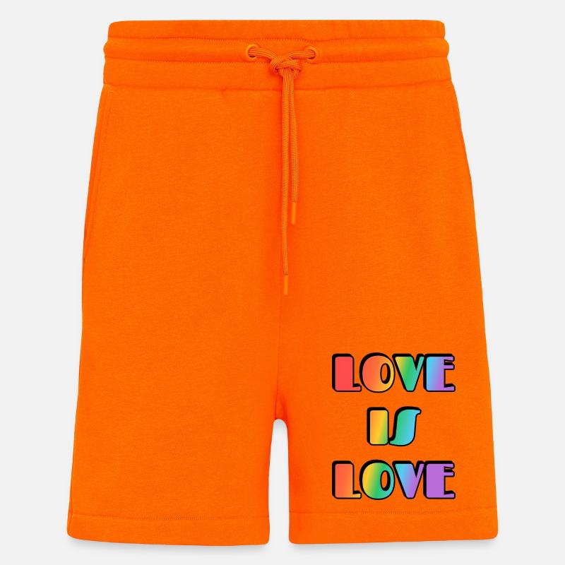 L’amour, c’est l’arc-en-ciel - Short bio décontracté fabriqué en UE - SUNSET ORANGE