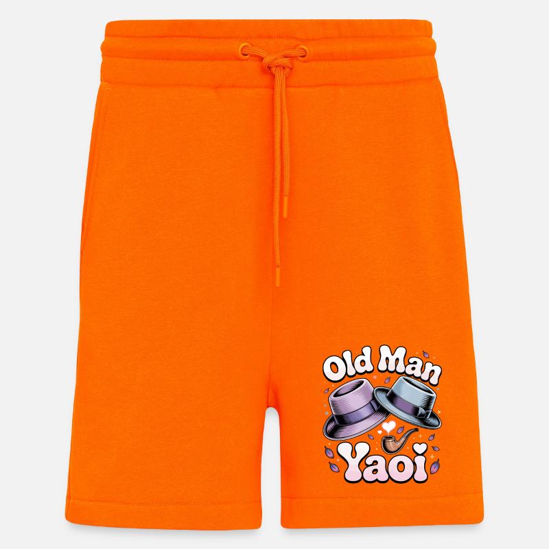 Vecchio Yaoi: Cappelli Pipe - Pantaloncini ecologici casual Made in UE - SUNSET ORANGE